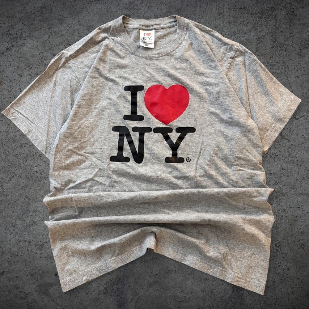 I Love New York Gray T-Shirt Size XL NYC Retro Casual Skate Souvenier Merch